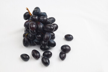 Black Grapes Image , Nashik , Maharashtra , India , Black Grapes With White Background