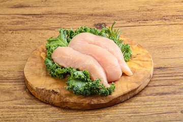 Raw small chicken fillet for cooking