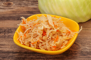 Pickled cabbage - sauerkraut in the bowl