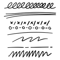 Set line Hand drawn vector illustration EPS 10 