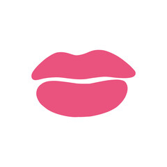 drawing of female lips, doodle vector hand-drawn isolated on a white background. Designing postcards for Valentine's Day