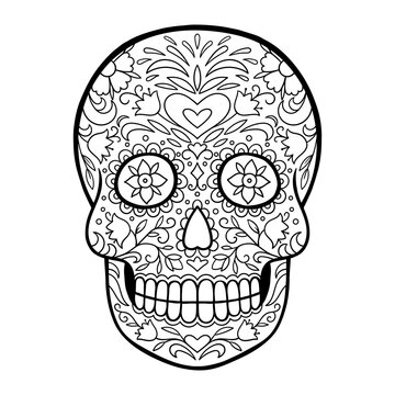 Mexican sugar skull, Dia de los Muertos