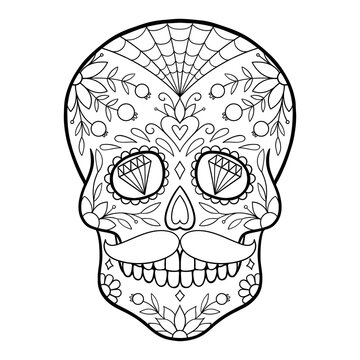 Mexican sugar skull, Dia de los Muertos