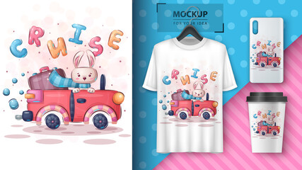 Cruise rabbit - poster and merchandising.