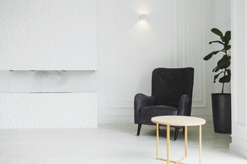 spacious living room with a fireplace