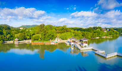 Fototapeta na wymiar West Lake scenic spot, Huizhou City, Guangdong Province, China