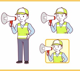 Volunteer young staff