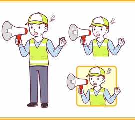 Volunteer young staff