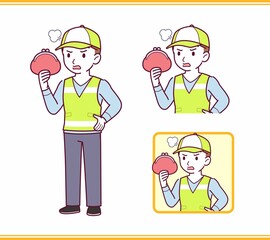 Volunteer young staff