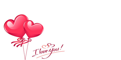 Obraz na płótnie Canvas heart, love, valentine, red, hearts, day, pink, romance, card, illustration, romantic, white, valentines, holiday