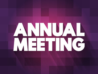 Annual Meeting text quote, concept background