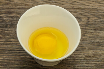 Raw Chicken egg in the bowl