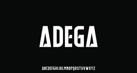 modern futuristic font alphabet vector