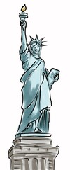 the statue of Liberty. NYC. USA. illustration isolated on white background © Мария Шаламова