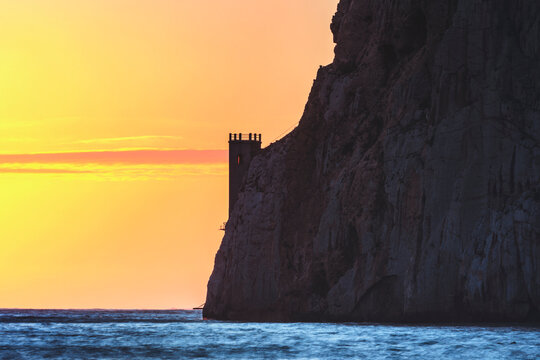 Porto Flavia, is a mine gallery designed by Engineer Cesare Vecelli in 1924, Masua, Sardinia; Italy