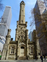 Fototapeta na wymiar North America, USA, Illinois, Chicago, Historic Water Tower