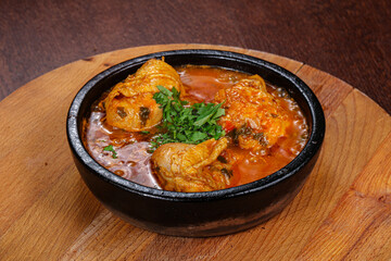 Georgian traditional cuisine - meat with potato