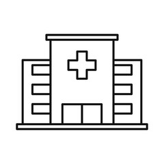 Obraz premium Hospital line icon vector design with editable stroke