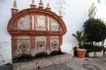 Ancient fountain in the traditional Spanish village of Frigiliana