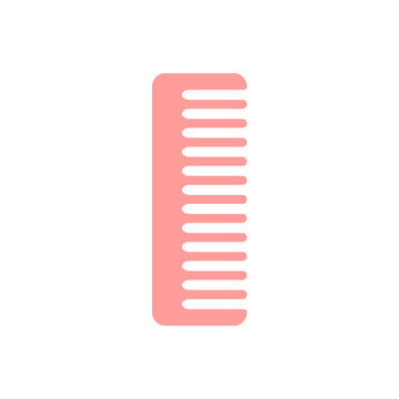 recommend clip art: A simple comb. Tools for a hairdressing salon and barbershop, hair care, hair accessories. Vector flat illustration isolated on white background.