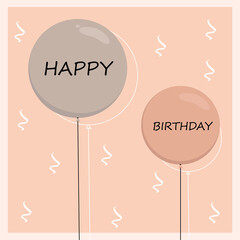 Illustration Happy Birthday for greeting card