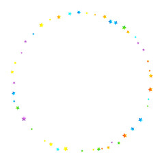 Rainbow Festive Confetti. Carnival Star Falling.