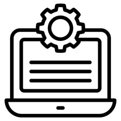 Icon of system setting, linear design