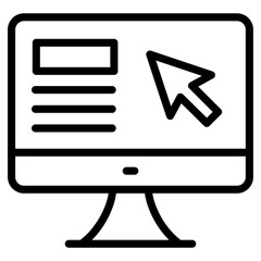 Icon of web portal, linear design