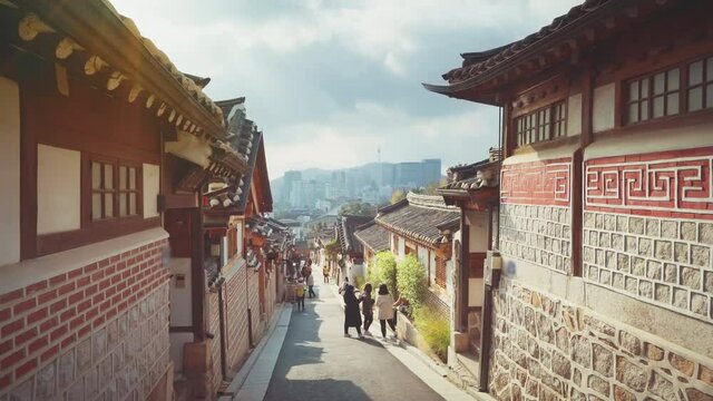 Bukchon Hanok Village in Seoul, South Korea