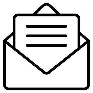 letter inside envelope, email icon