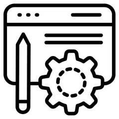Article management icon in modern style