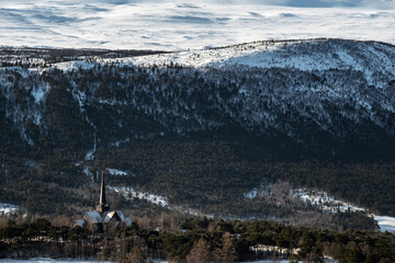stunningly beautiful winter view of the Norwegian landscape