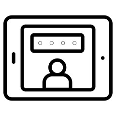 A perfect design icon of mobile login