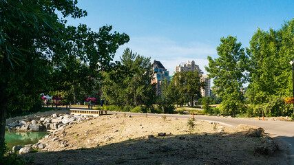 Fototapeta na wymiar view of Prince's Island Park, Calgary, alberta, canada