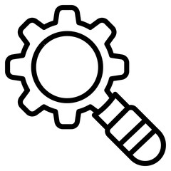 Outline design, icon of search engine optimization