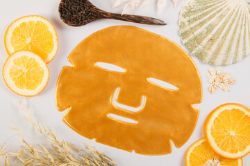Golden beauty face mask with ingredients