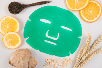 Cosmetical beauty mask with ingredients