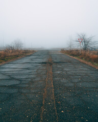 road in the fog