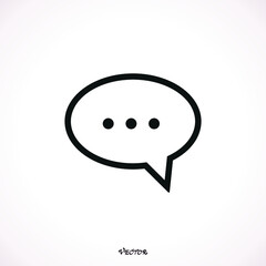 Speech bubbles Icon vector flat design