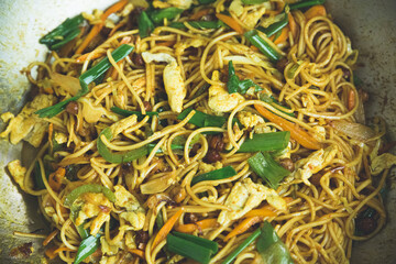 Chinese Noodles cooked in a Nepali Style,Chowmein Noodles