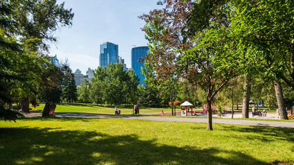 view of Prince's Island Park, Calgary, alberta, canada