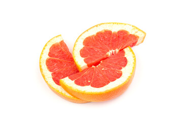 Obraz na płótnie Canvas Grapefruit fruits isolated on white background. Grapefruit clipping path.