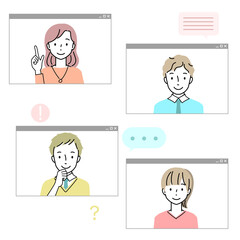 Fototapeta premium テレワーク オンライン