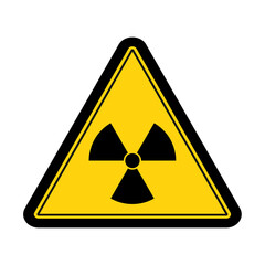 Warning radioactive sign design vector illustration