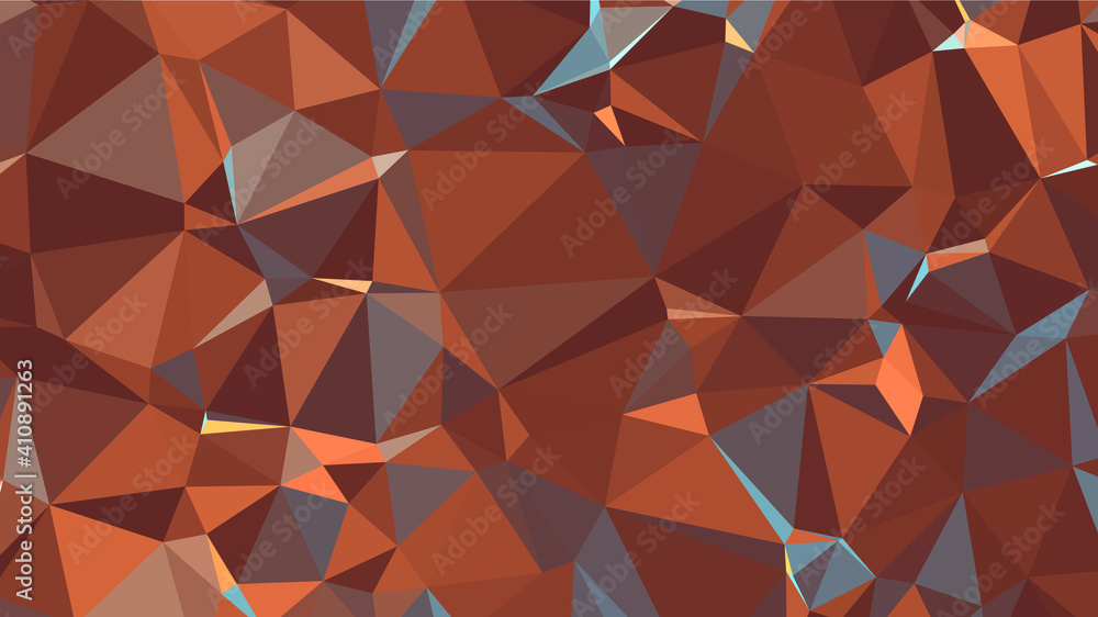 Poster abstract brown triangle background. colorful gradient mosaic backdrop. geometric background for desi