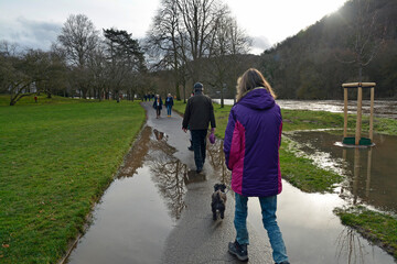 nahe-hochwasser bei bad kreuznach, Februar 2021