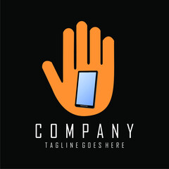 smartphone in the middle of the palm