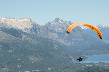 paragliding with the lopez hill in the background