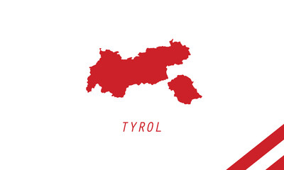 Tyrol map state Austria region vector illustration