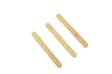 wooden chopsticks isolated on white background